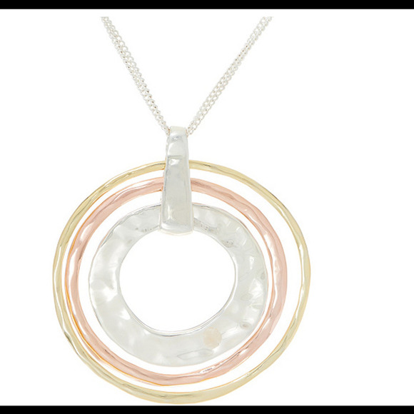 RLM Jewelry - RLM Bronze Tri-Tone Orbital Pendant Necklace NWT